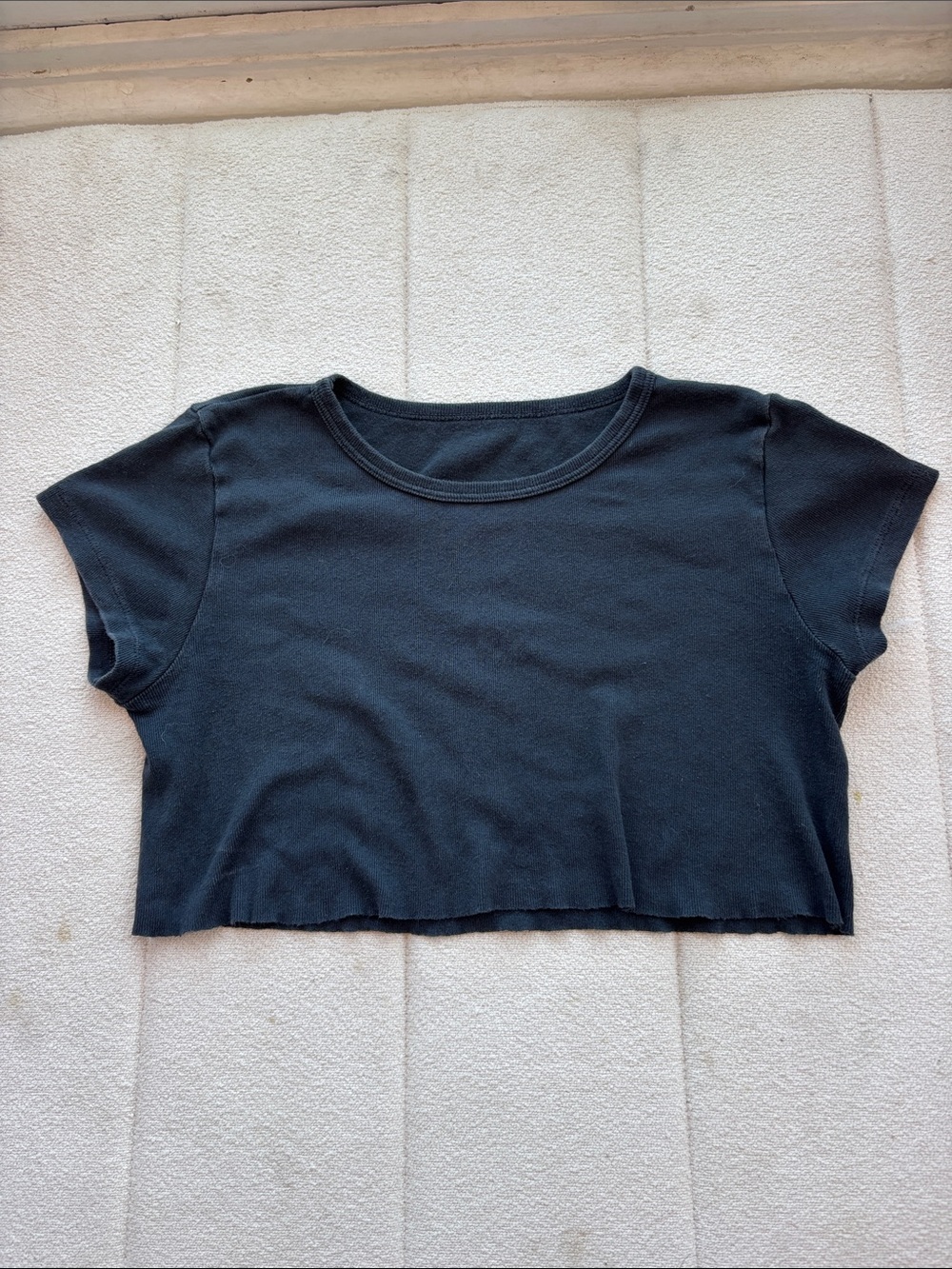 Brandy Melville Black Cropped Tee